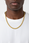 10K Gold 4mm Diamond Cut Rope Chain – Model Shot