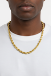 10K Gold 5mm Diamond Cut Rope Chain – Model Shot