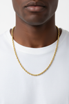 10K Gold Rope Chain – Black Male Model