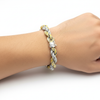 10mm Two-Tone Moissanite Rope Bracelet – Wrist Shot