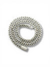 Silver 925 Moissanite Cuban Chain – 8mm
