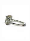Silver 925 2.4ct Moissanite Emerald Cut Halo Ring – VVS