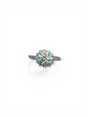 Silver 925 2.08ct Moissanite Sunburst Halo Ring – VVS