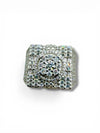 Silver 925 Moissanite VVS Baguette Halo Ring – Men's