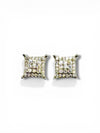 Unisex Silver 925 VVS Moissanite Kite Square Stud Earrings