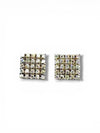 Unisex Silver 925 VVS Moissanite Princess Square Stud Earrings
