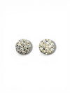 Unisex Silver 925 VVS Moissanite Round Cluster Stud Earrings