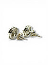 Unisex Silver 925 VVS Moissanite Round Cluster Stud Earrings