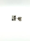 Unisex Silver 925 VVS Moissanite Cushion Square Stud Earrings