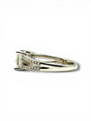 925 Silver 1.74ct Moissanite Princess Cut Split Pavé Band Ring