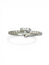 925 Silver 0.68ct VVS Moissanite Heart Cut Solitaire Ring