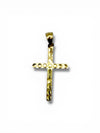 10K Gold Bubble Dot Cross Pendant