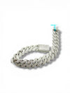Sterling Silver VVS Moissanite Cuban Link Bracelet – 12mm / 14mm