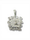 Sterling Silver VVS Moissanite Bread Winner Pendant