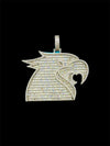 Silver 925 VVS Moissanite Eagle Head Pendant