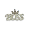 Silver 925 VVS Moissanite BOSS Crown Pendant