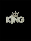 Silver 925 VVS Moissanite KING Crown Pendant