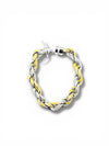 Silver 925 Two-Tone Moissanite Rope Bracelet – 10mm