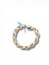 Silver 925 Two-Tone Rose Gold Moissanite Rope Bracelet – 10mm