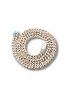 Two-Tone Moissanite Cuban Link Chain – Rose Gold & Silver 925